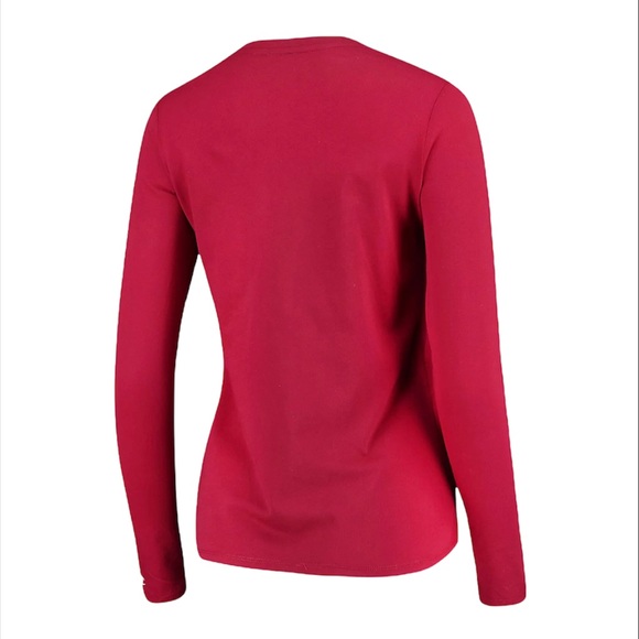 ⤵️🆕Champion® Cardinal Iowa State Cyclones Primary Logo LongSleeve V-Neck TShirt - Picture 5 of 9